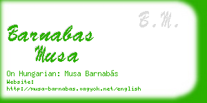 barnabas musa business card